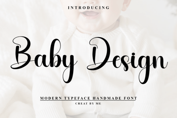 Baby Design: A Festive Script Font for Editorial Projects