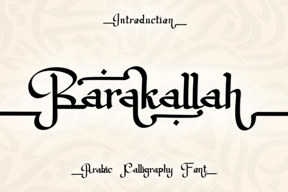 Barakallah: An Elegant Script Font for Digital Branding