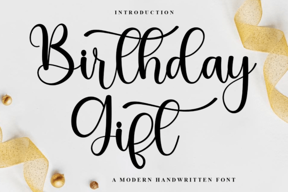 Birthday Gift Font: Whimsical Flair for Editorial Designs