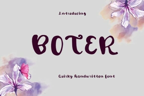 Boter: A Unique Handwritten Font for Authentic Digital Design