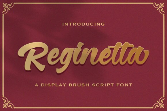 Reginetta: A Bold Script Font That Brands Your Small Business